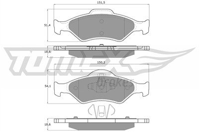 TOMEX Brakes TX 12-53 Číslo výrobce: 12-53. EAN: 5906485553862.