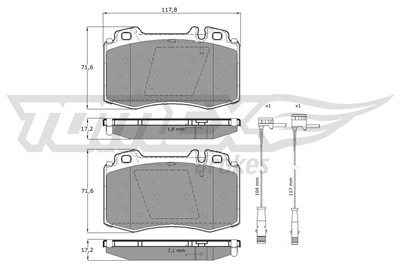 TOMEX Brakes TX 12-811 Číslo výrobce: 12-811. EAN: 5906485555323.