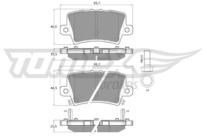 TOMEX Brakes TX 14-53 Číslo výrobce: 14-53. EAN: 5901646642416.