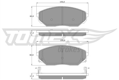 TOMEX Brakes TX 15-53 Číslo výrobce: 15-53. EAN: 5901646645035.