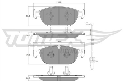 TOMEX Brakes TX 16-83 Číslo výrobce: 16-83. EAN: 5901646642782.