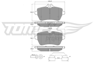 TOMEX Brakes TX 18-78 Číslo výrobce: 25071. EAN: 5901646649989.