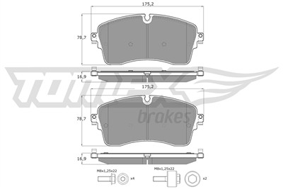 TOMEX Brakes TX 60-55 Číslo výrobce: 22485. EAN: 5901646609556.