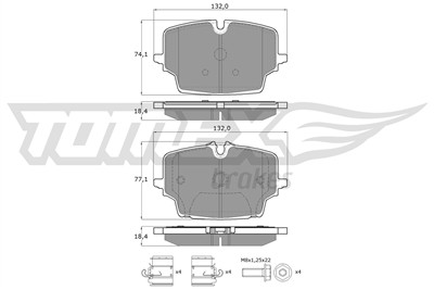 TOMEX Brakes TX 60-76 Číslo výrobce: 20707.