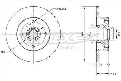TOMEX Brakes TX 70-71 Číslo výrobce: 70-71. EAN: 5901646647787.