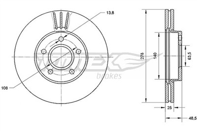 TOMEX Brakes TX 71-11 Číslo výrobce: 71-11. EAN: 5901646648180.