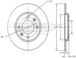 TOMEX Brakes TX 71-53