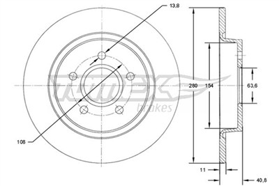 TOMEX Brakes TX 71-75 Číslo výrobce: 71-75. EAN: 5901646648821.