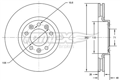 TOMEX Brakes TX 72-24 Číslo výrobce: 72-24. EAN: 5901646649316.