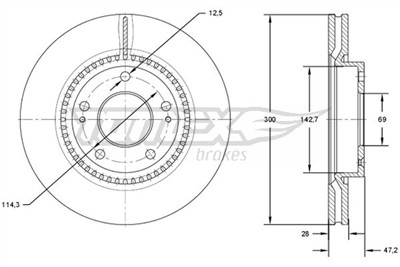 TOMEX Brakes TX 72-47 EAN: 5901646601079.