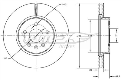 TOMEX Brakes TX 72-53 EAN: 5901646601130.