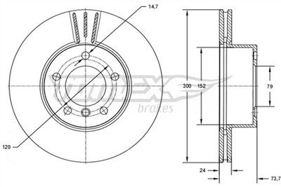 TOMEX Brakes TX 72-54 EAN: 5901646601147.