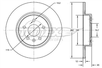 TOMEX Brakes TX 72-59 EAN: 5901646601192.