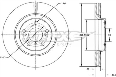 TOMEX Brakes TX 72-64 EAN: 5901646601246.