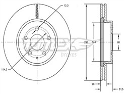 TOMEX Brakes TX 72-77
