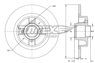 TOMEX Brakes TX 73-571 EAN: 5901646604391.