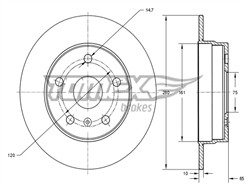 TOMEX Brakes TX 74-00