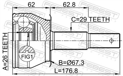 FEBEST 0210-R51AT EAN: 4056111039046.