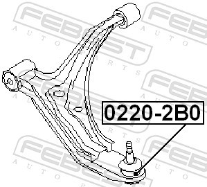 FEBEST 0220-2B0 EAN: 4056111054360.