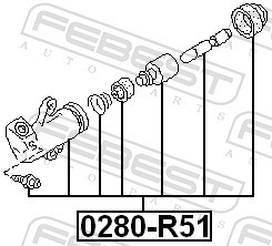 FEBEST 0280-R51 EAN: 4056111074627.