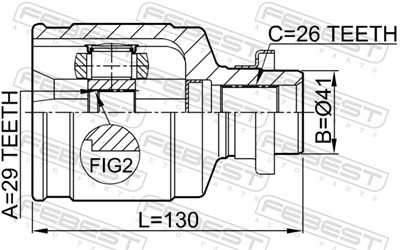 FEBEST 0411-CU204WD EAN: 4056111044224.