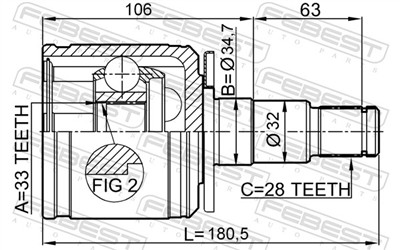 FEBEST 0411-KB4LH EAN: 4056111046129.