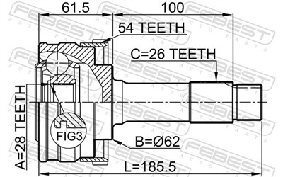 FEBEST 1610-460A54 EAN: 4056111039237.