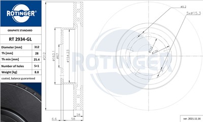 ROTINGER RT 2934-GL Číslo výrobce: 2934-GL. EAN: 5901436380023.