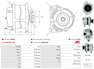 AS-PL A0023 EAN: 5901259400342.