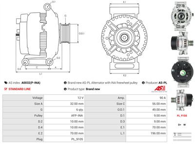 AS-PL A0032(P-INA) EAN: 5901259472448.