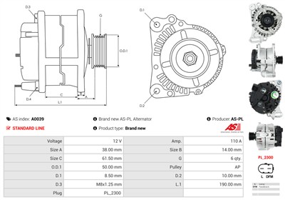 AS-PL A0039 EAN: 5901259400601.