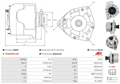 AS-PL A0091 EAN: 5901259401271.