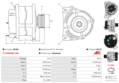 AS-PL A0188 EAN: 5901259402353.