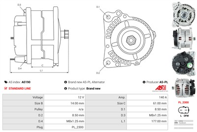 AS-PL A0190 EAN: 5901259402377.