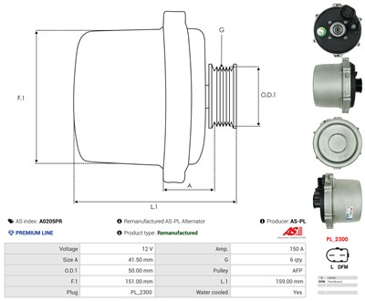 AS-PL A0205PR EAN: 5902129026006.