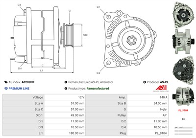 AS-PL A0209PR EAN: 5902129089964.