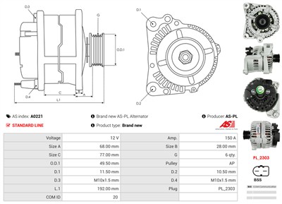 AS-PL A0221 EAN: 5901259436563.