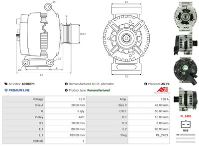 AS-PL A0280PR EAN: 5902129088929.