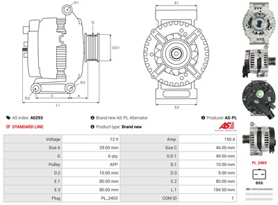 AS-PL A0293 EAN: 5901259462173.