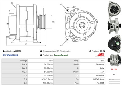 AS-PL A0308PR EAN: 5902129087922.
