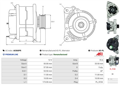 AS-PL A0360PR EAN: 5902129073932.