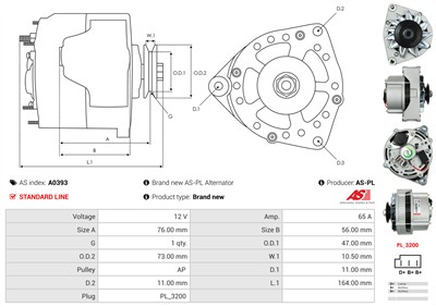 AS-PL A0393 EAN: 5901259490732.