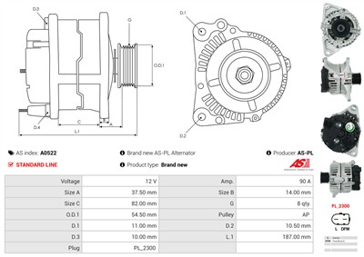 AS-PL A0522 EAN: 5902129037378.
