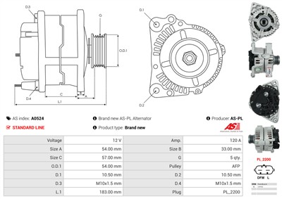 AS-PL A0524 EAN: 5902129037606.