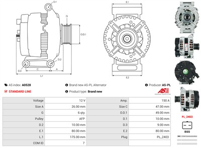 AS-PL A0528 EAN: 5902129039525.