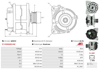 AS-PL A0597S EAN: 5902129053453.
