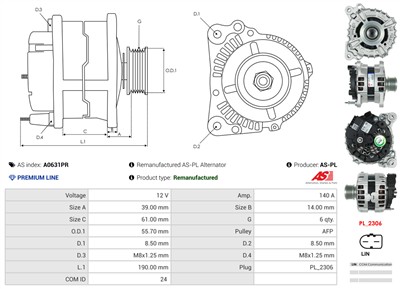 AS-PL A0631PR EAN: 5902129067061.