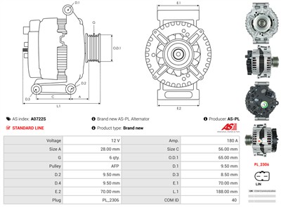AS-PL A0722S EAN: 5902129109983.