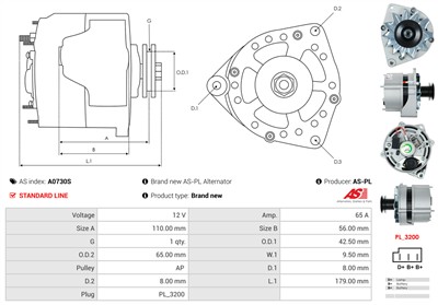 AS-PL A0730S EAN: 5902129111900.