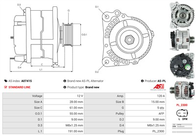 AS-PL A0741S EAN: 5902129113393.
